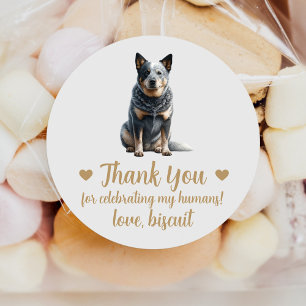 Autocollants de Faveur de Mariage de Chien de Béta