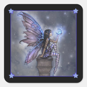 Autocollants de fée de la petite lune bleue