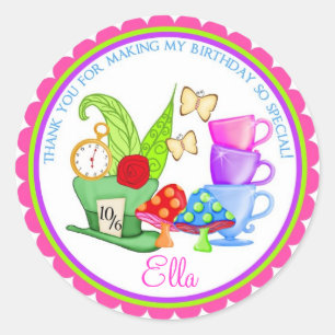 Autocollants de fête d'anniversaire du pays des