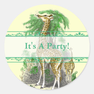Autocollants de fête de la girafe