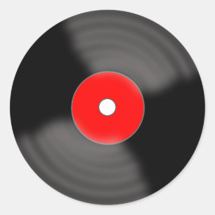 Autocollants de fête vinyle rétro rouge