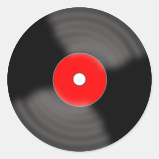 Autocollants de fête vinyle rétro rouge