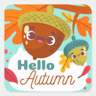 Autocollants de glands d'automne