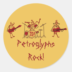 Autocollants de groupe de rock de pétroglyphes