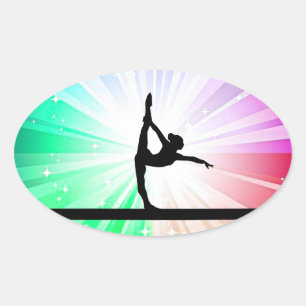 Autocollants de gymnastique brillants pour filles.