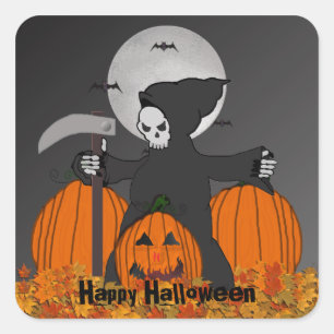 Autocollants de Halloween de faucheuse