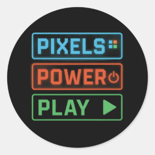 Autocollants de jeu – Pixels Power Play Autocollan