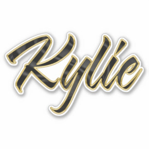 Autocollants de Kylie Black Gold Lettering