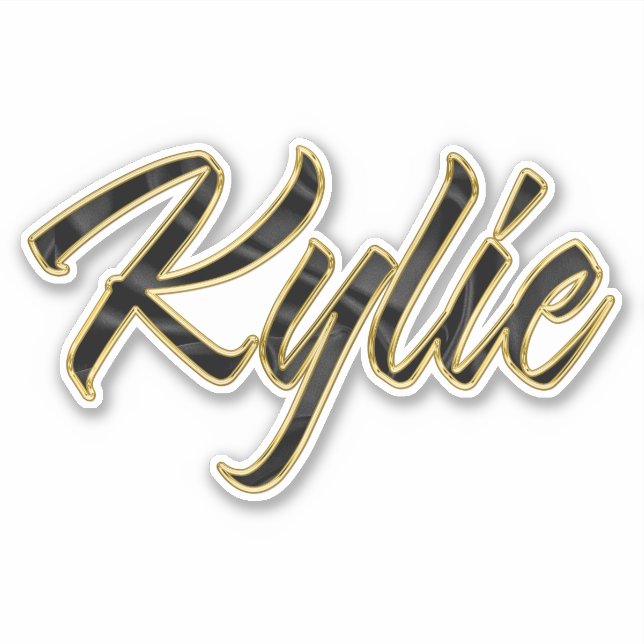 Autocollants de Kylie Black Gold Lettering (Devant)