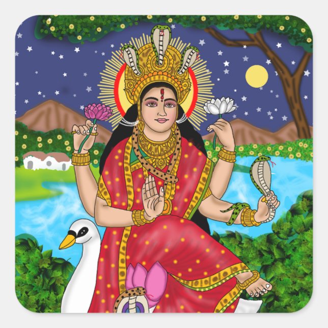 Autocollants de la déesse Mansa Devi (Devant)