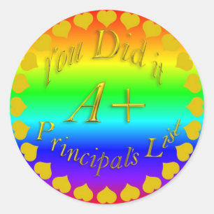 Autocollants de la liste du principal