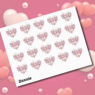 Autocollants de la Saint-Valentin XOXO aquarelle e