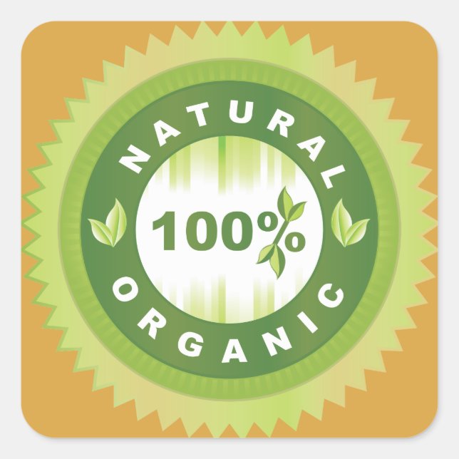 Autocollants de label d'aliment biologique naturel (Devant)