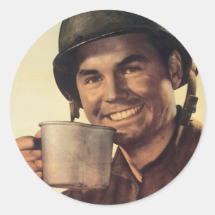 Autocollants de l'affiche de guerre vintage - Post