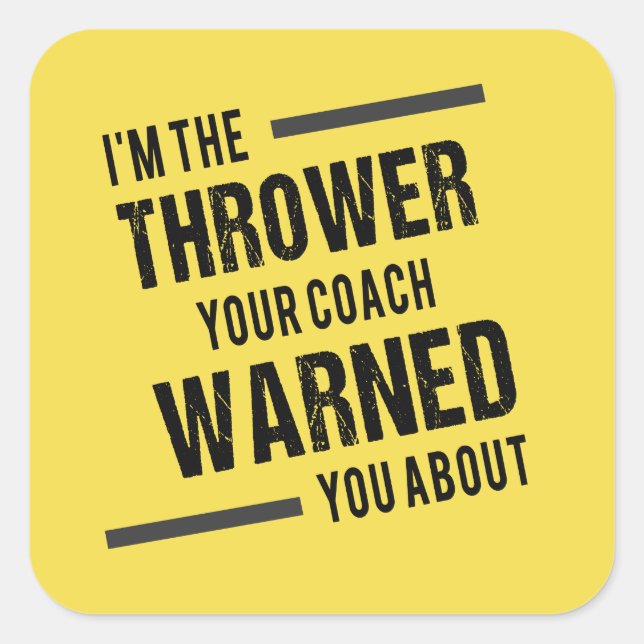 Autocollants de Lanceur de Poids Disque Javelot Ma (Devant)