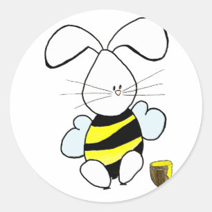 Autocollants de lapin de miel
