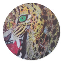 AUTOCOLLANTS DE LÉOPARD PAR PAULA REILLY.