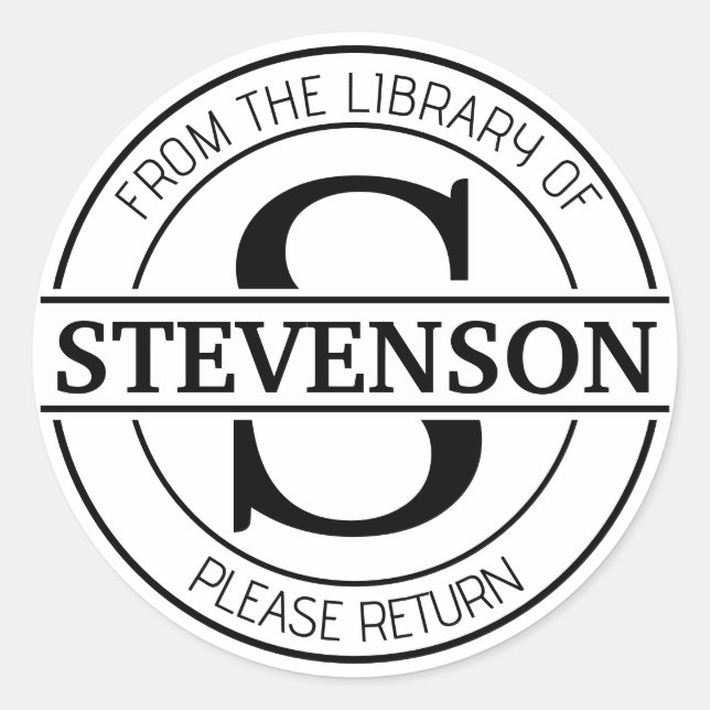 Autocollants de livre, plaque de bibliothèque Pers (Devant)