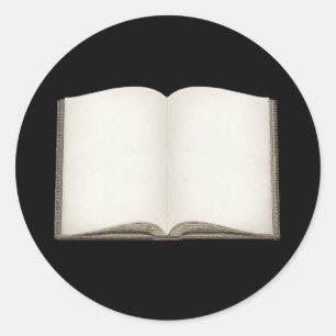 Autocollants de livres ouverts personnalisables