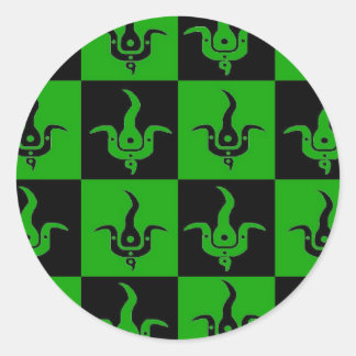 Autocollants de logo à damiers fleurs