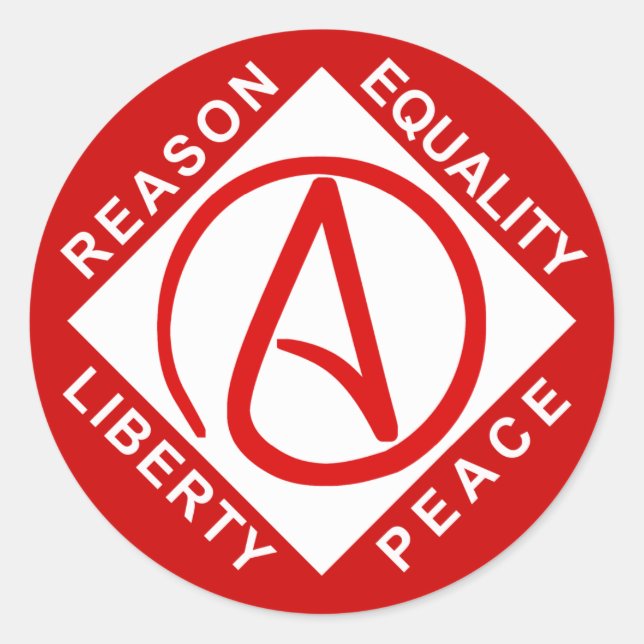 Autocollants de logo athée (Devant)