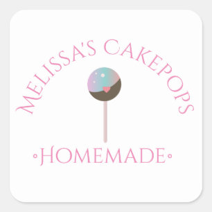 Autocollants de logo de Cake Pops Boulangerie arti