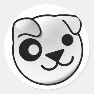 Autocollants de logo de chiot