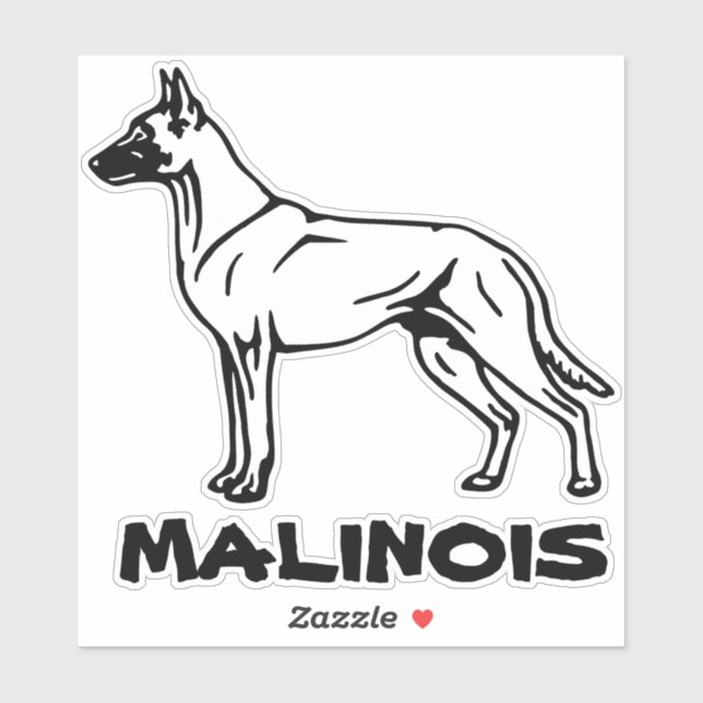 Autocollants de Malinois Herder (Feuille)