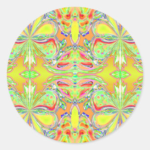 Autocollants "de mandala jaune de papillon"
