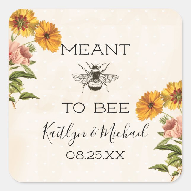 Autocollants de mariage à monogramme destinés à êt (Devant)