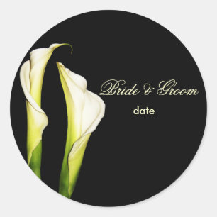 Autocollants de mariage Calla Lillies