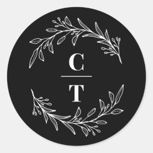 Autocollants de mariage couleur modifiables Initia