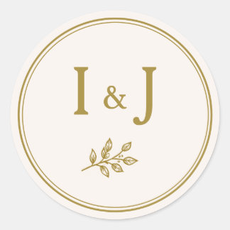 Autocollants de mariage élégants minimalistes en o