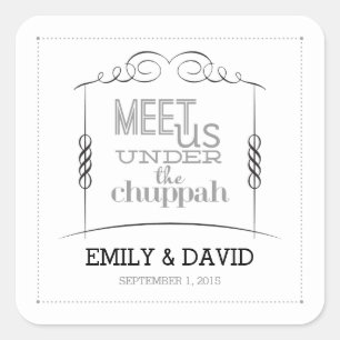 Autocollants de mariage juif Under the Chuppah