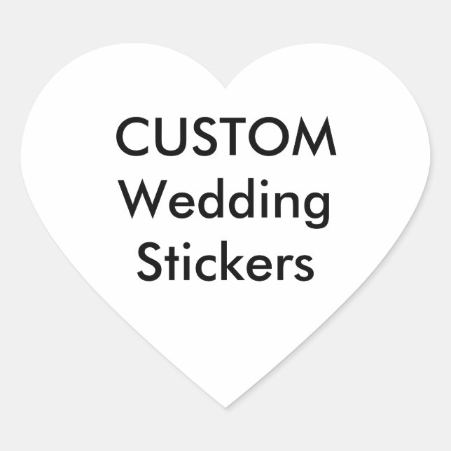 Autocollants de mariage personnalisés COEUR GLOSSY (Devant)