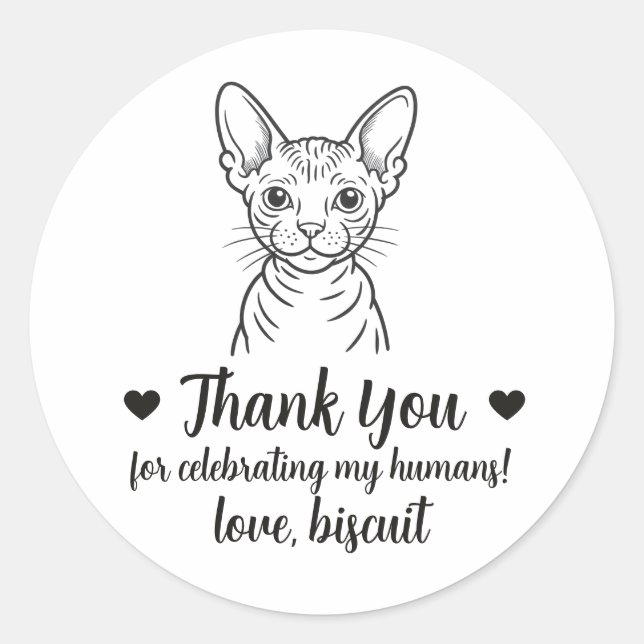 Autocollants de mariage personnalisés pour chat Sp (Devant)