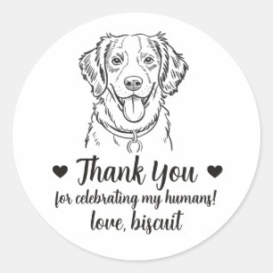 Autocollants de mariage personnalisés pour chien B