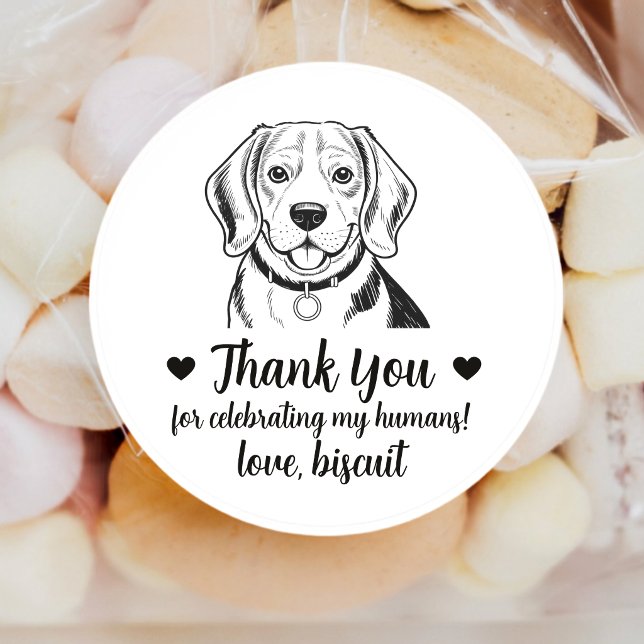 Autocollants de mariage personnalisés pour chien B (Créateur téléchargé)