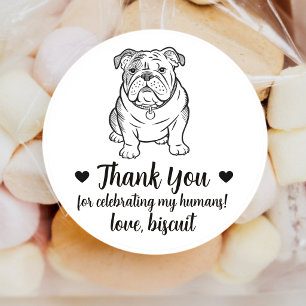 Autocollants de mariage personnalisés pour chien B