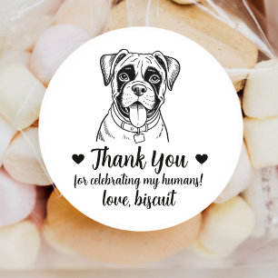 Autocollants de mariage personnalisés pour chien B