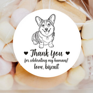 Autocollants de mariage personnalisés pour chien C