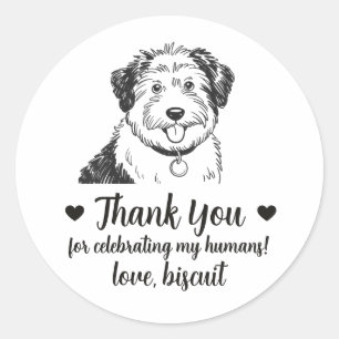 Autocollants de mariage personnalisés pour chien d