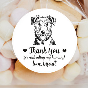 Autocollants de mariage personnalisés pour chien D