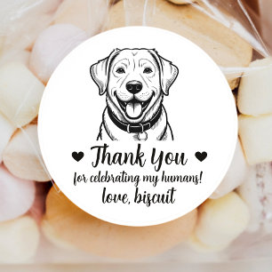 Autocollants de mariage personnalisés pour chien d