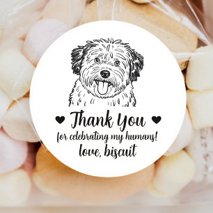 Autocollants de mariage personnalisés pour chien P