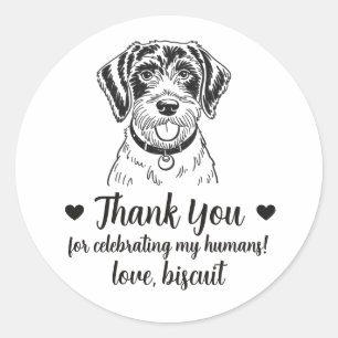 Autocollants de mariage personnalisés pour chien P