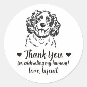 Autocollants de mariage personnalisés pour chien S