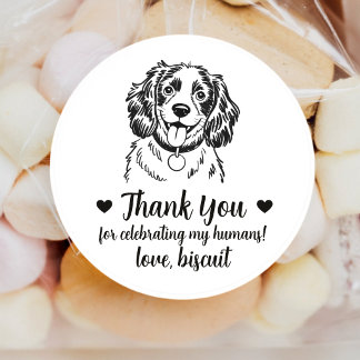 Autocollants de mariage personnalisés pour chien S