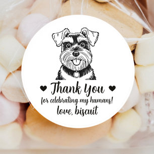 Autocollants de mariage personnalisés pour chien S