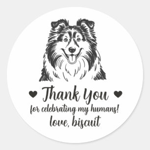 Autocollants de mariage personnalisés pour chien S